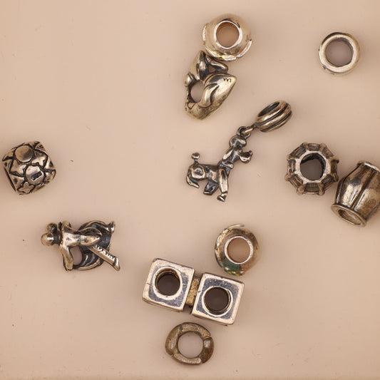 Konvolut Silverbeads - ca. 10 Stück