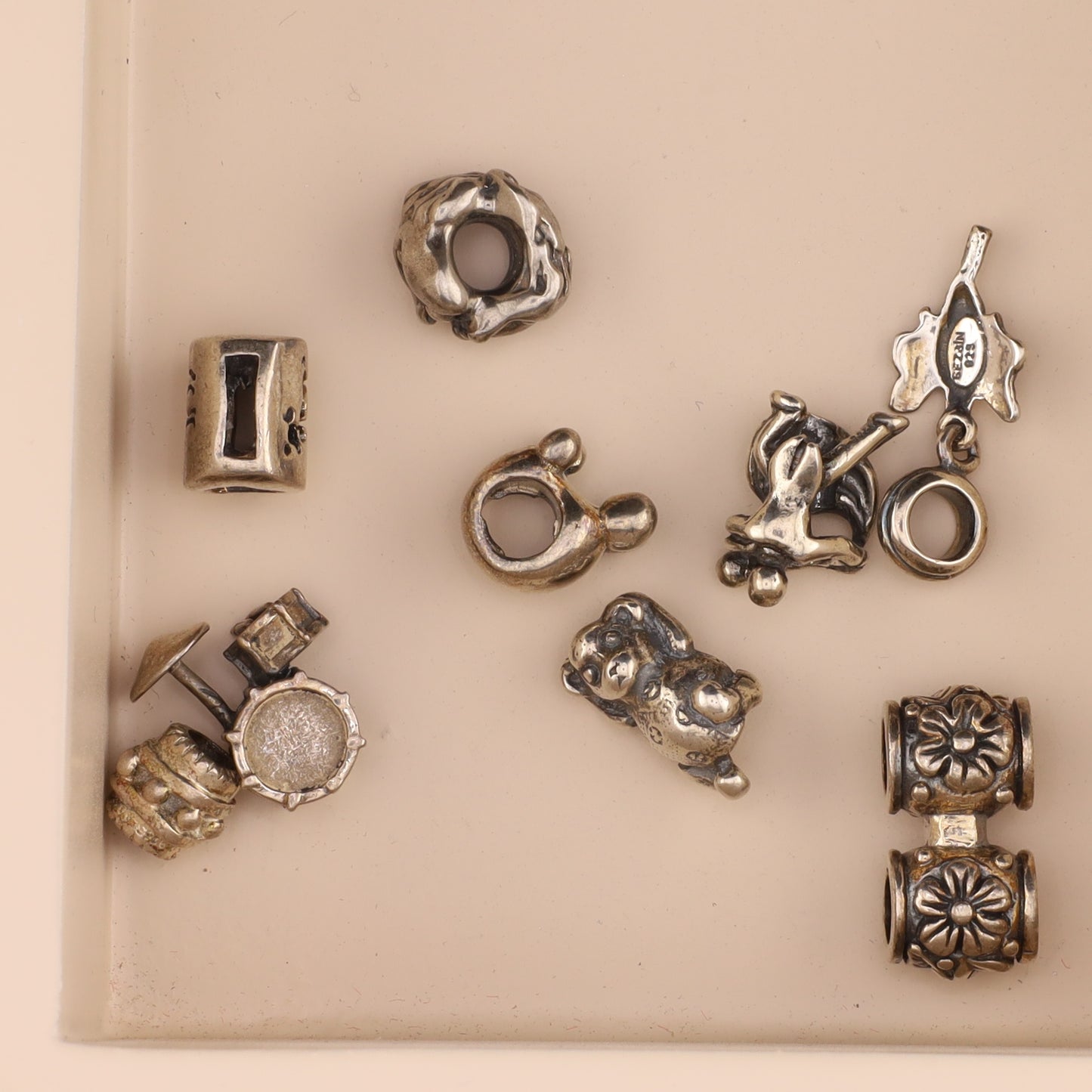 Konvolut Silverbeads - ca. 10 Stück