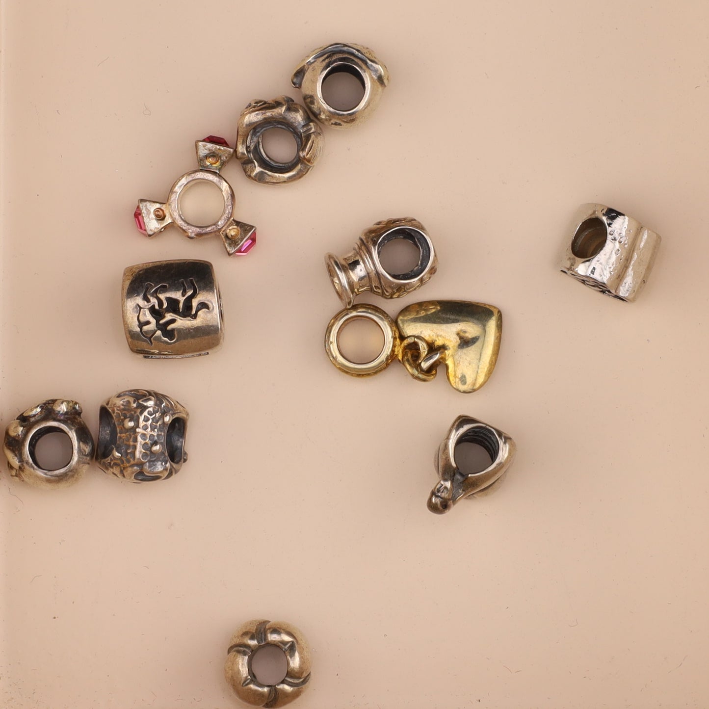 Konvolut Silverbeads - ca. 10 Stück