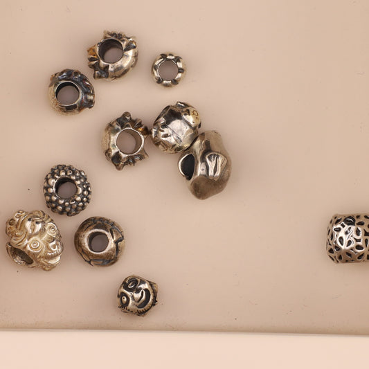 Konvolut Silverbeads - ca. 10 Stück