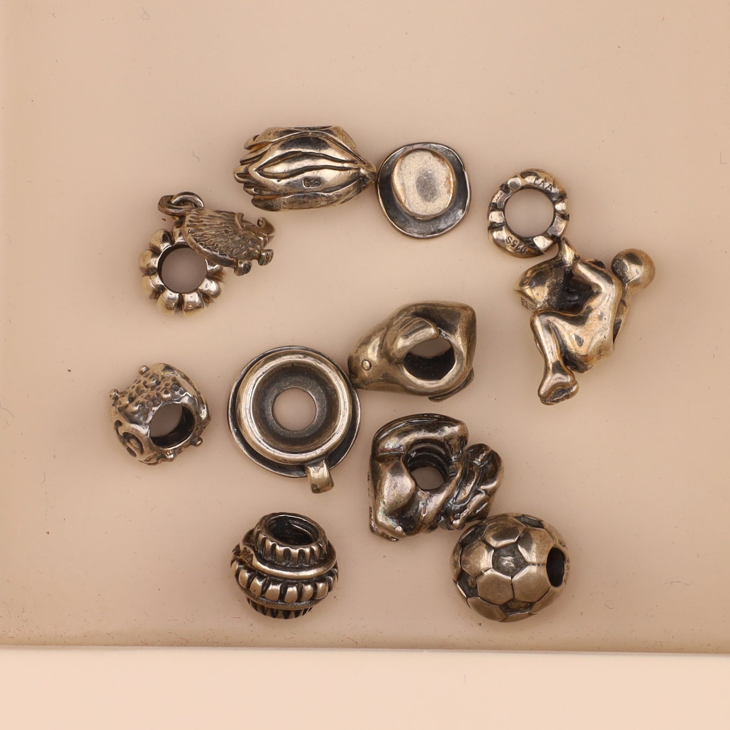 Konvolut Silverbeads - ca. 10 Stück