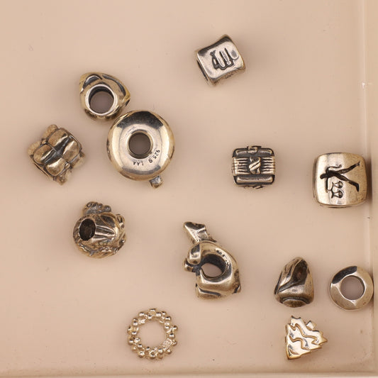 Konvolut Silverbeads - ca. 10 Stück