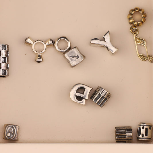 Konvolut Silverbeads - ca. 10 Stück