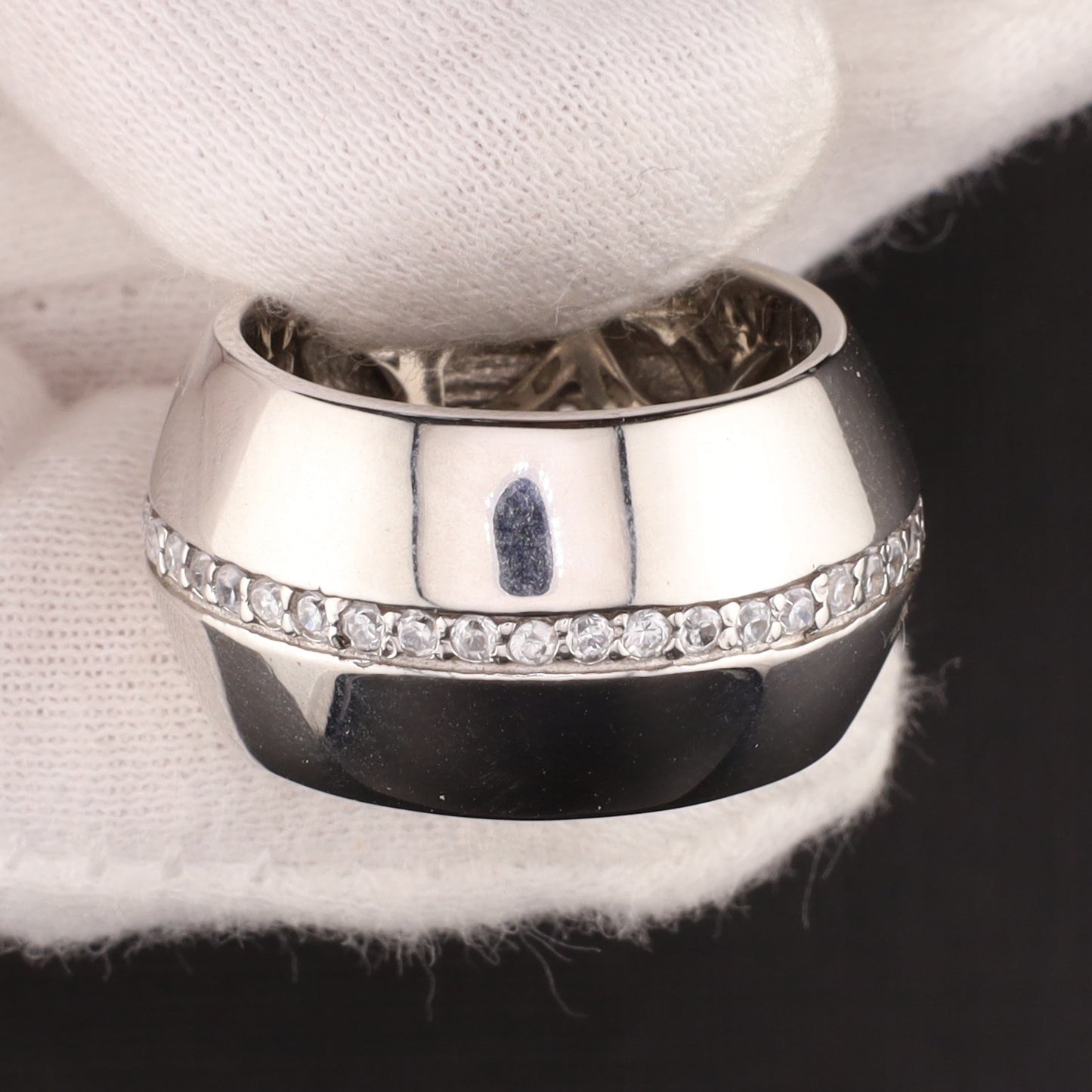 Ring mit Stein Zirkonia weiß - Größe / Maß 56