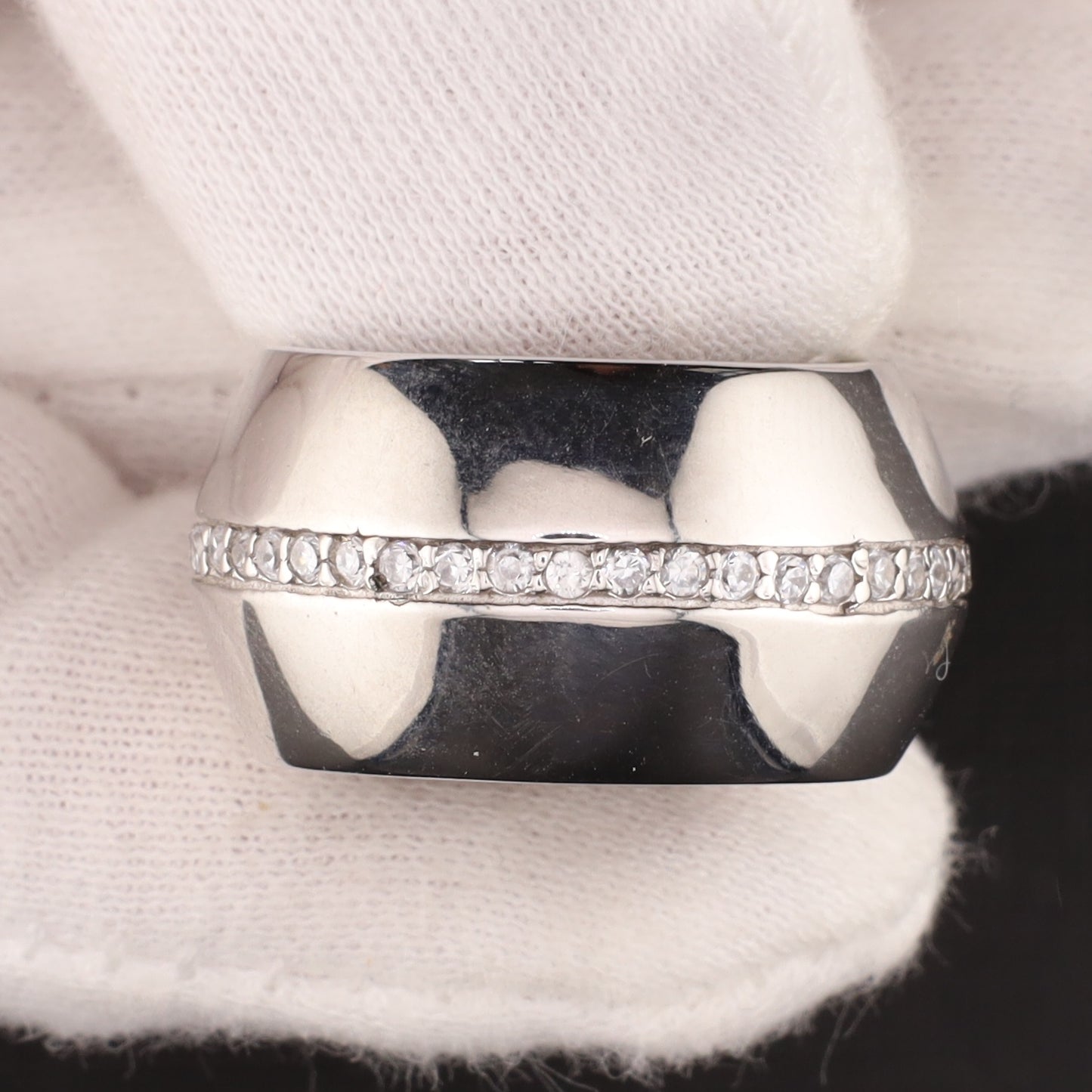 Ring mit Stein Zirkonia weiß - Größe / Maß 56