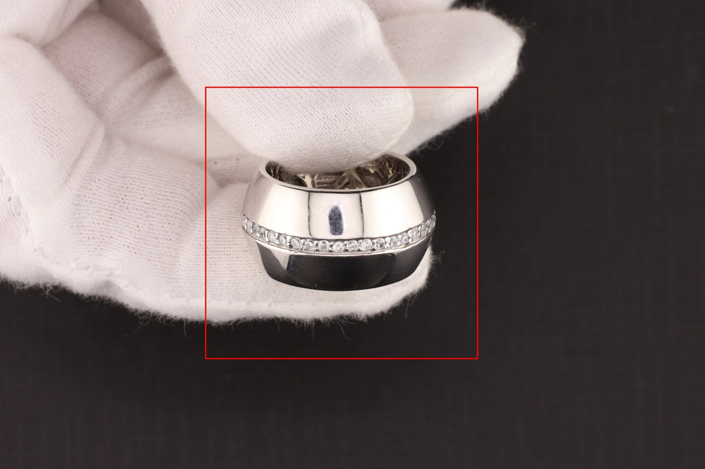 Ring mit Stein Zirkonia weiß - Größe / Maß 56