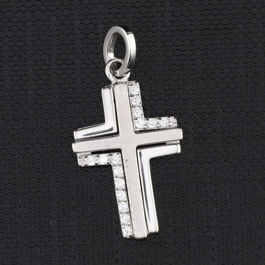 Anhänger Kreuz Zirkonia