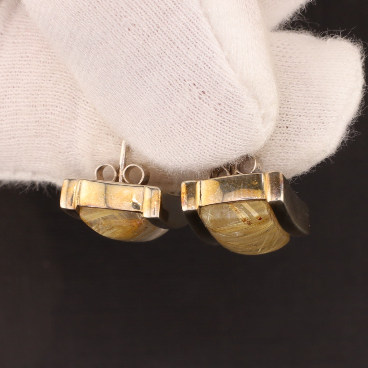 Ohrstecker Rutilquarz