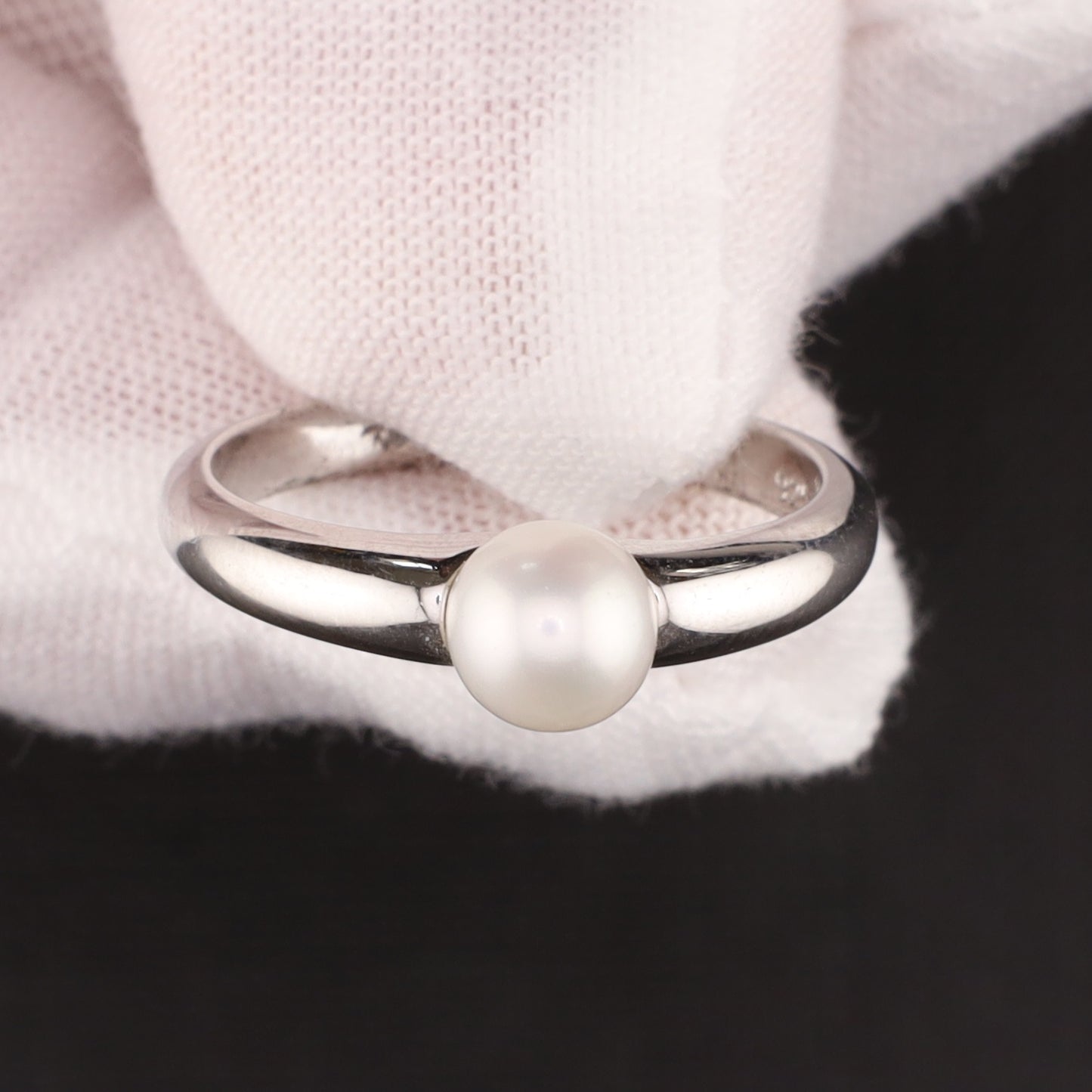 Ring mit Perle - Größe / Maß 58