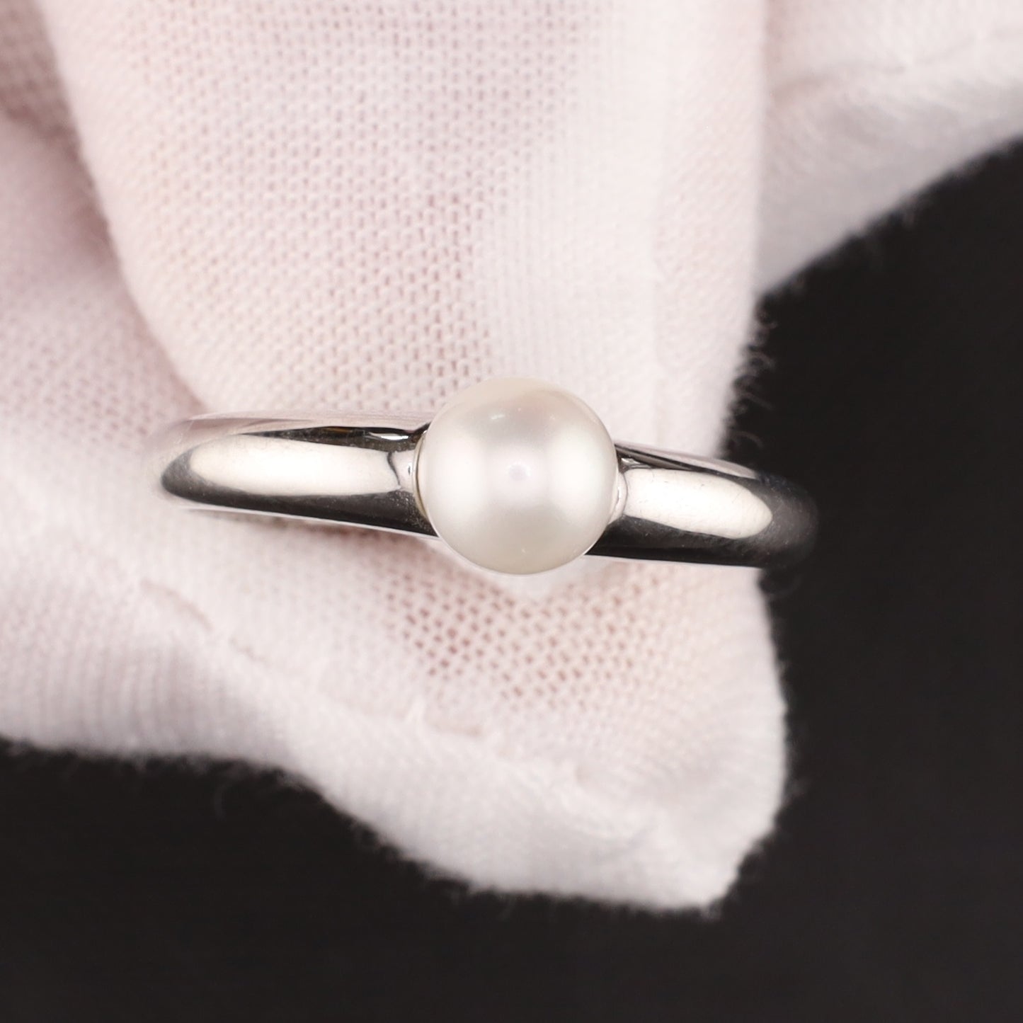 Ring mit Perle - Größe / Maß 58