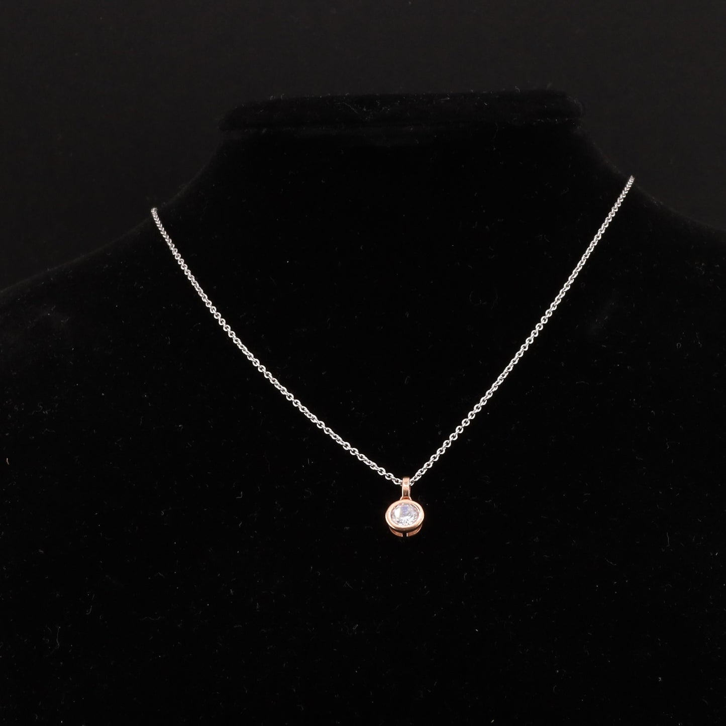 Collier Zirkonia rosé 40-45c