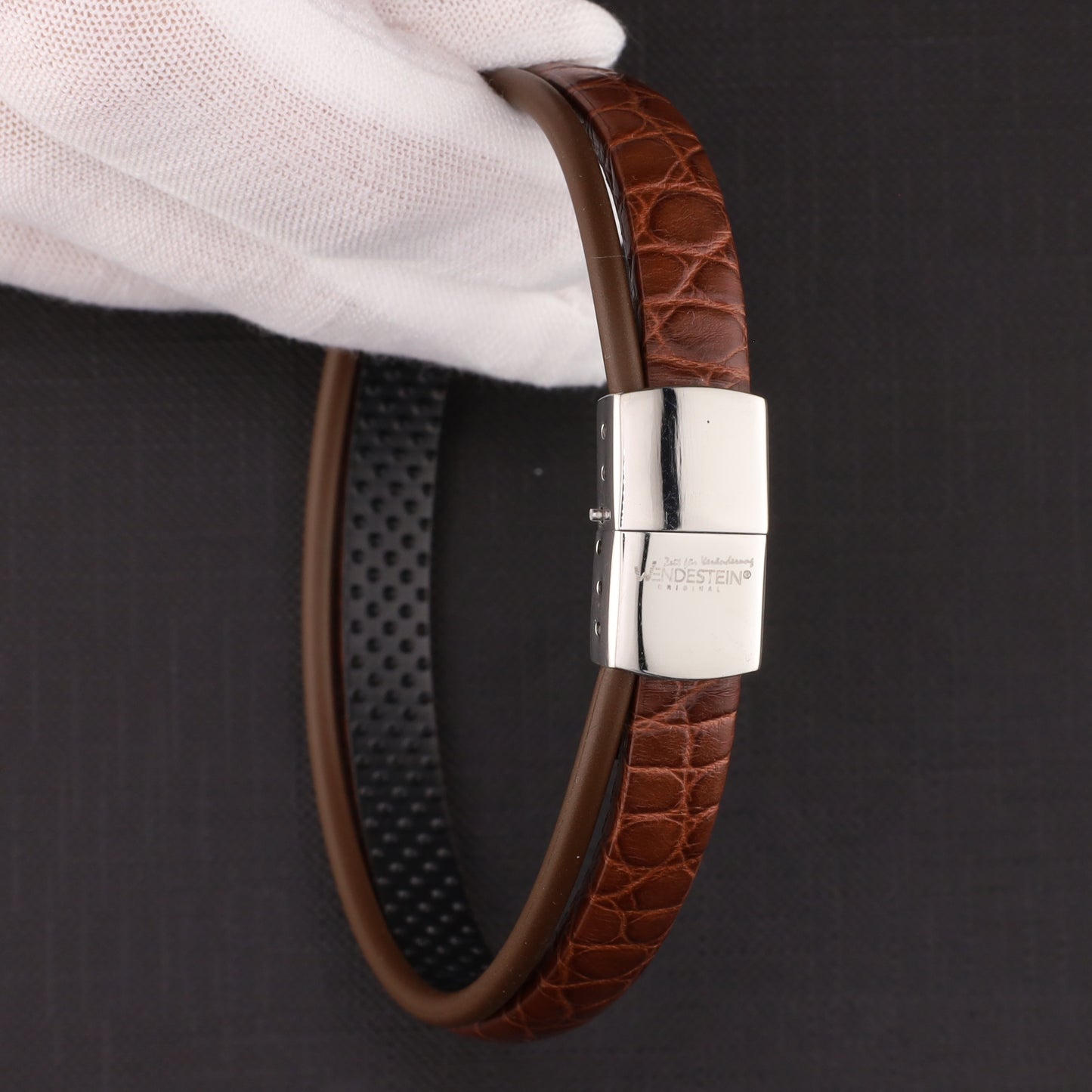 Armband Alligator braun