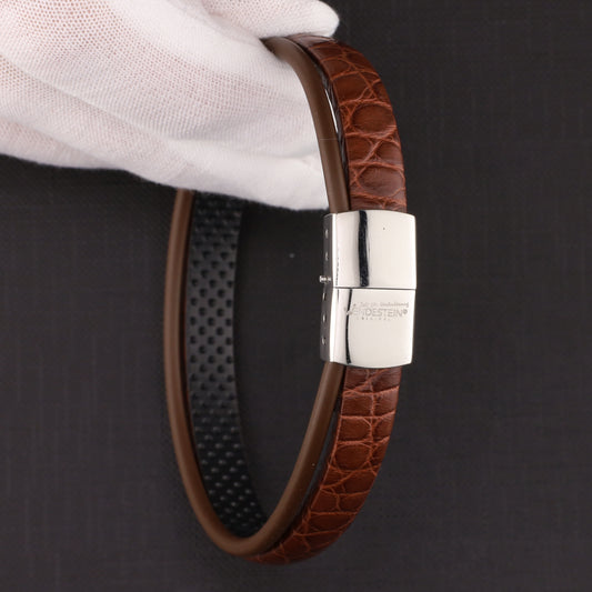 Armband Alligator braun