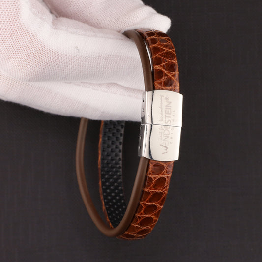 Armband Alligator braun