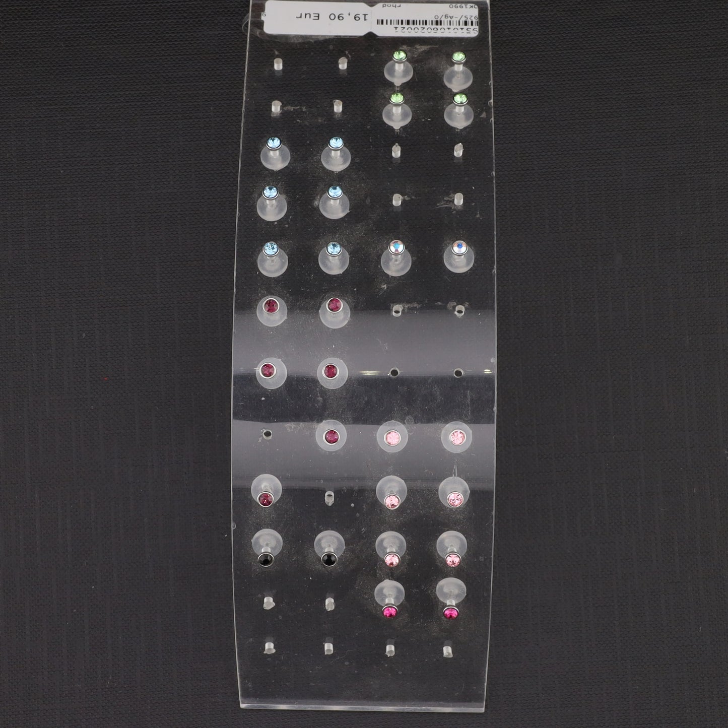 Konvolut 14 Paar Ohrstecker Zirkonia