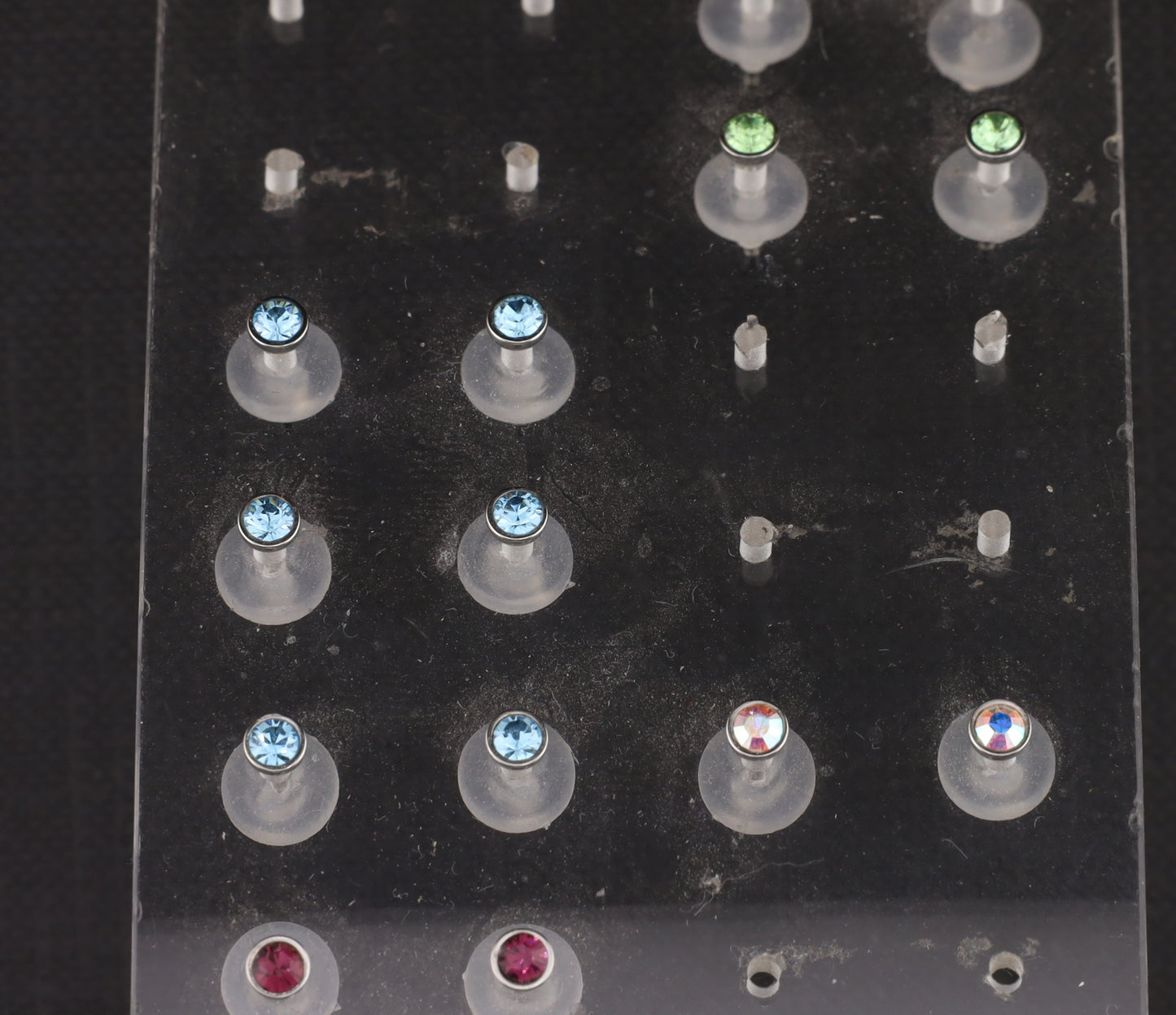 Konvolut 14 Paar Ohrstecker Zirkonia