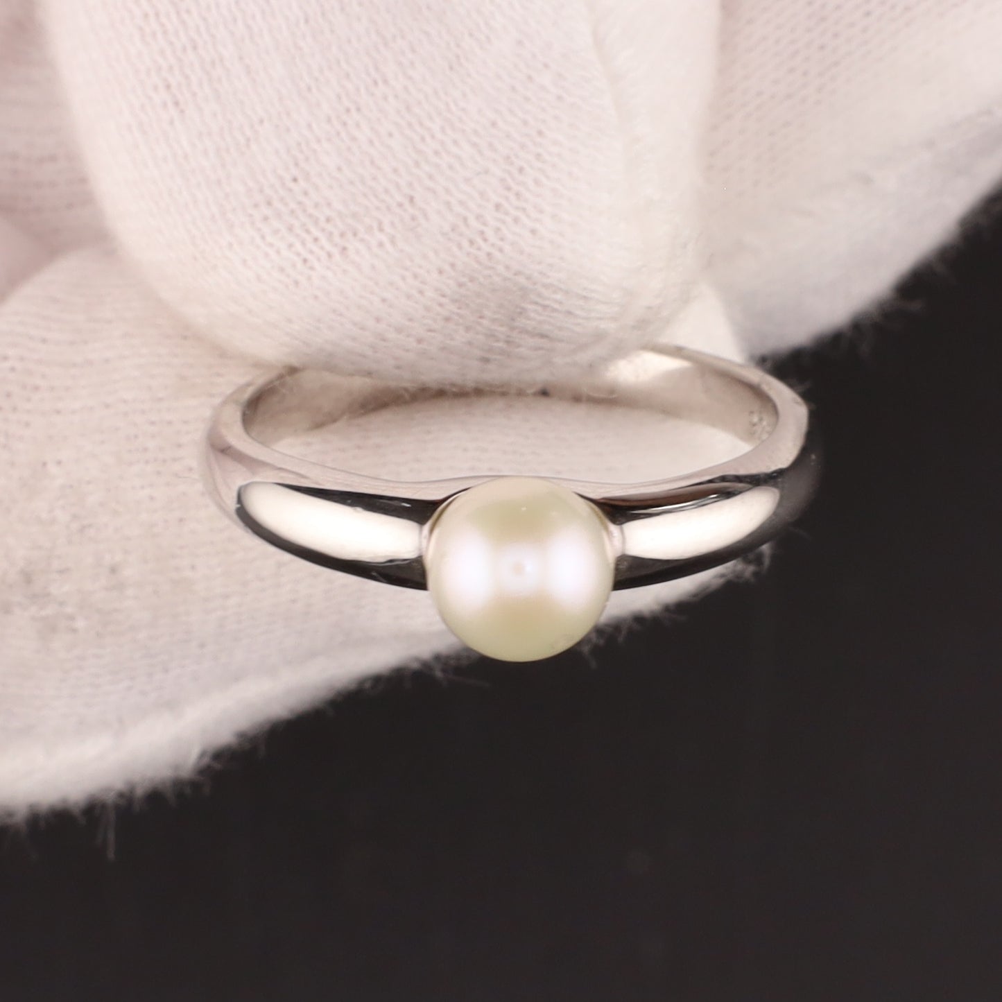 Ring mit Perle - Größe / Maß 58
