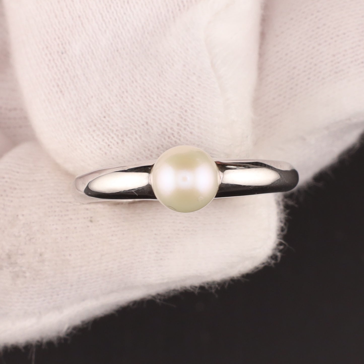 Ring mit Perle - Größe / Maß 58