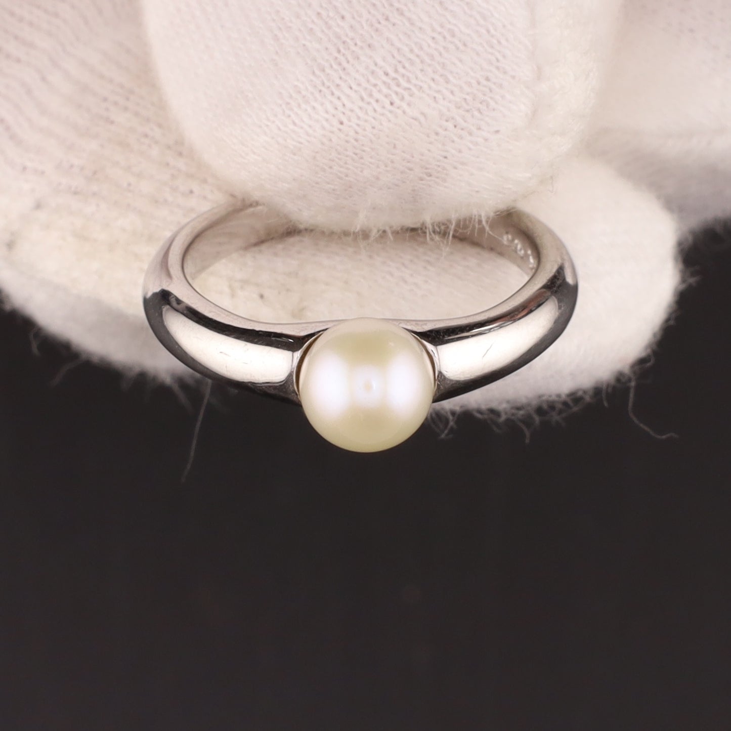 Ring mit Perle - Größe / Maß 52