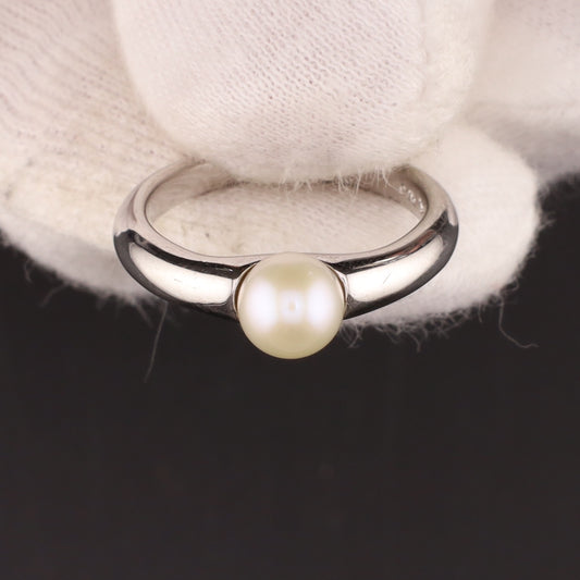 Ring mit Perle - Größe / Maß 52