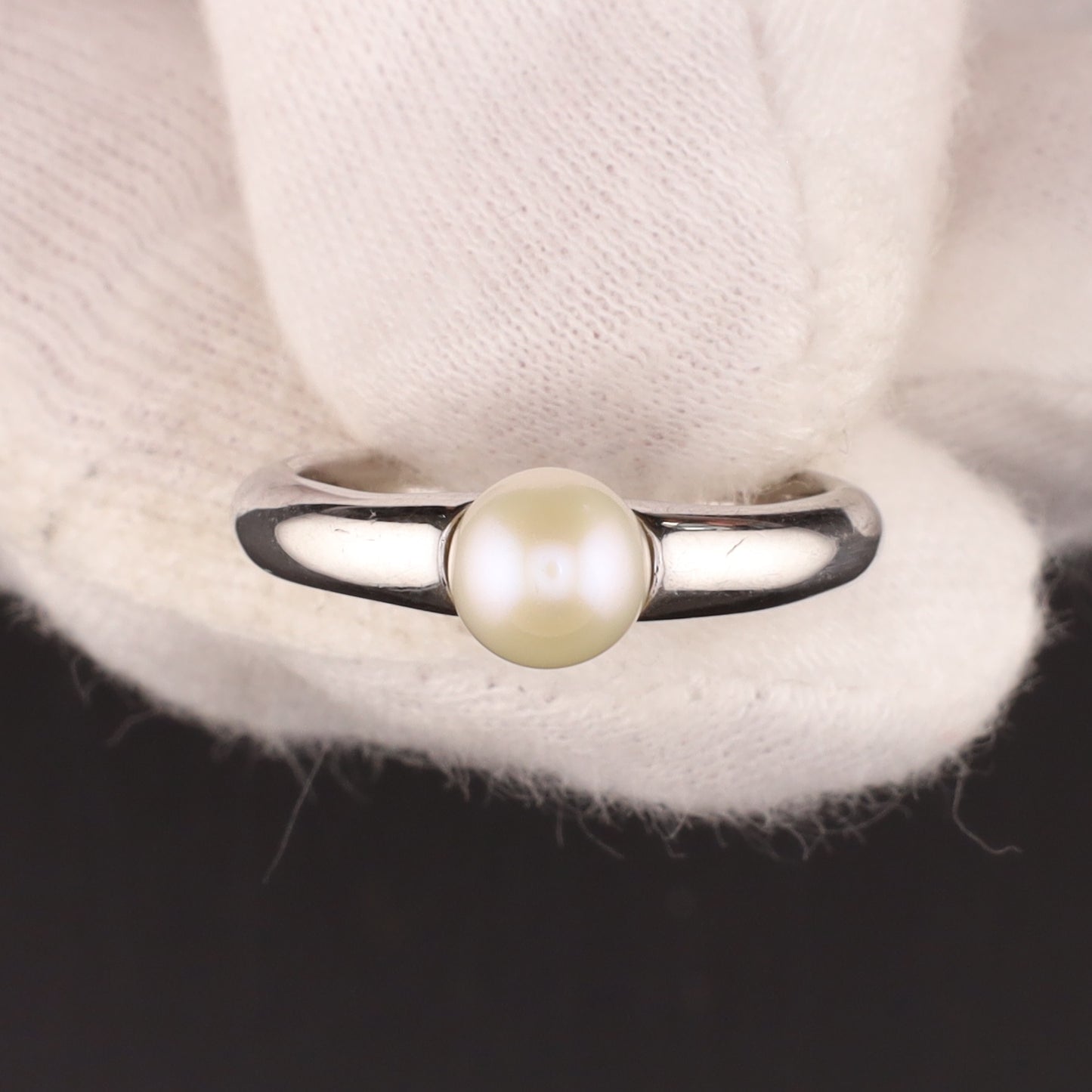 Ring mit Perle - Größe / Maß 52