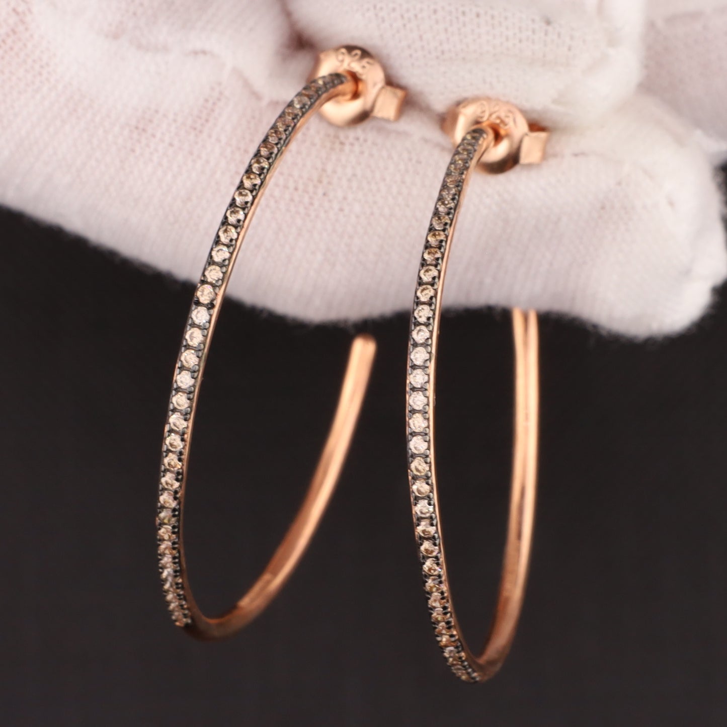 Creolen Zirkonia rosé