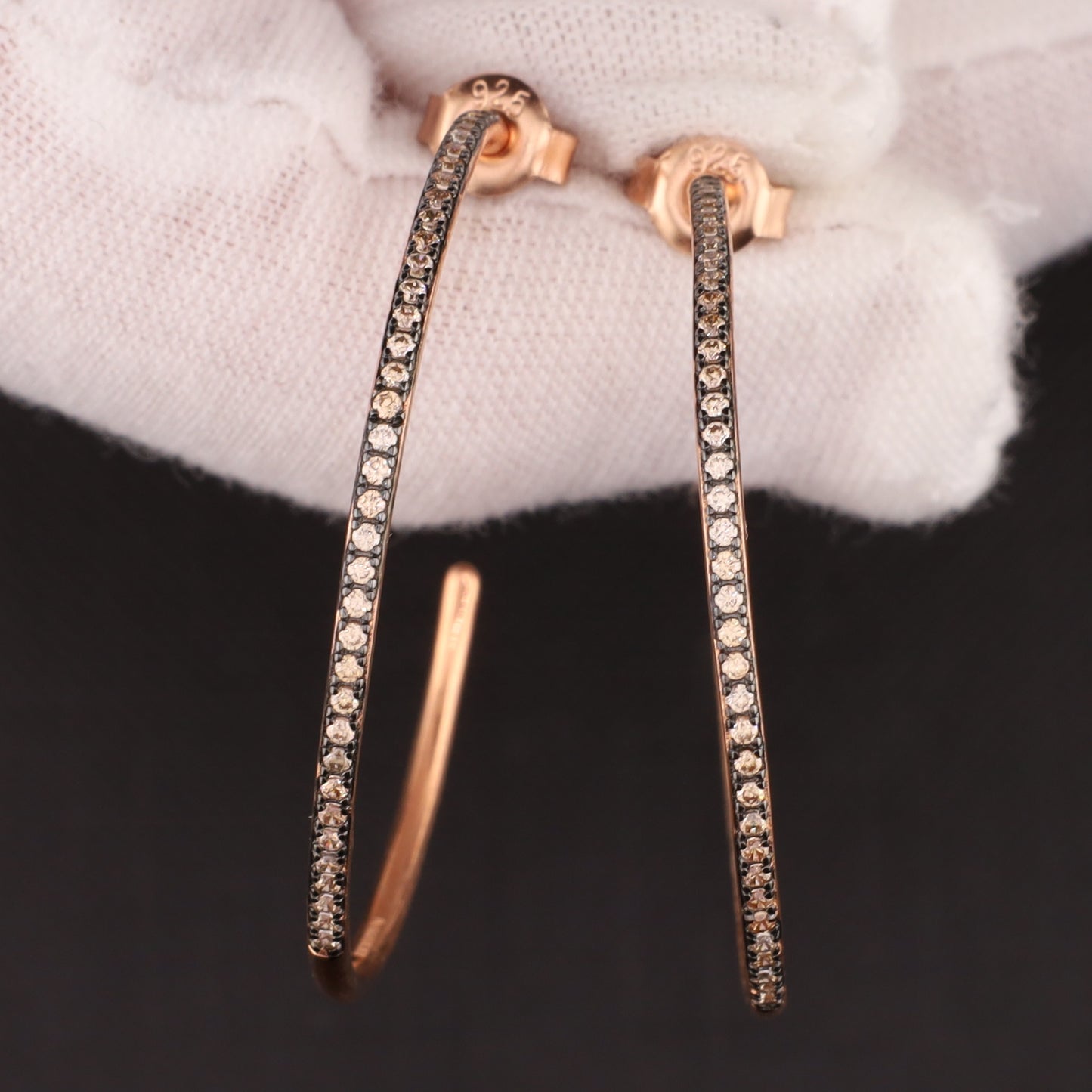 Creolen Zirkonia rosé