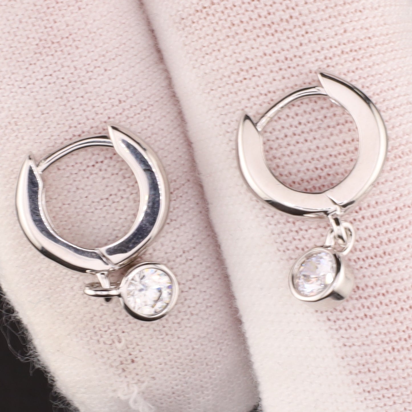 Kindercreolen Zirkonia weis