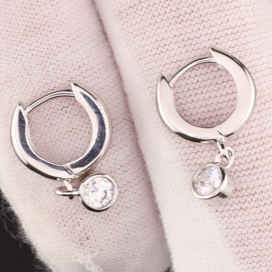 Kindercreolen Zirkonia weis