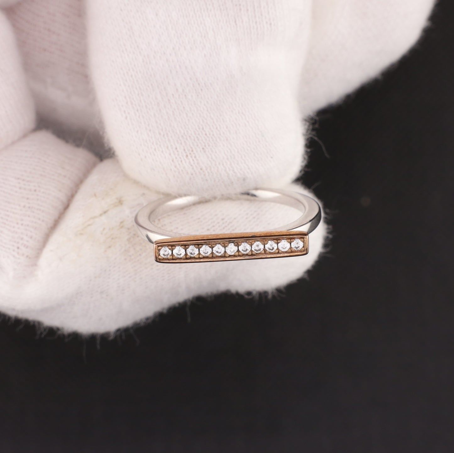 Ring rose Zirkonia - Größe / Maß 54