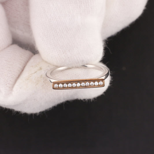 Ring rose Zirkonia - Größe / Maß 54