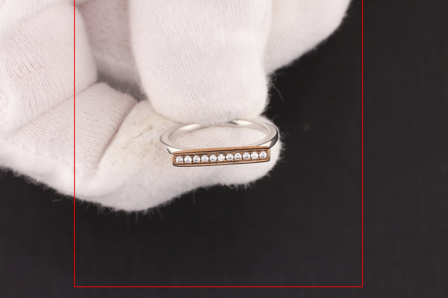 Ring rose Zirkonia - Größe / Maß 54