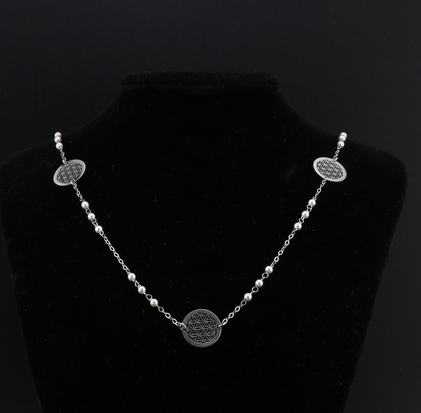 Collier Zirkonia Lebens Perle