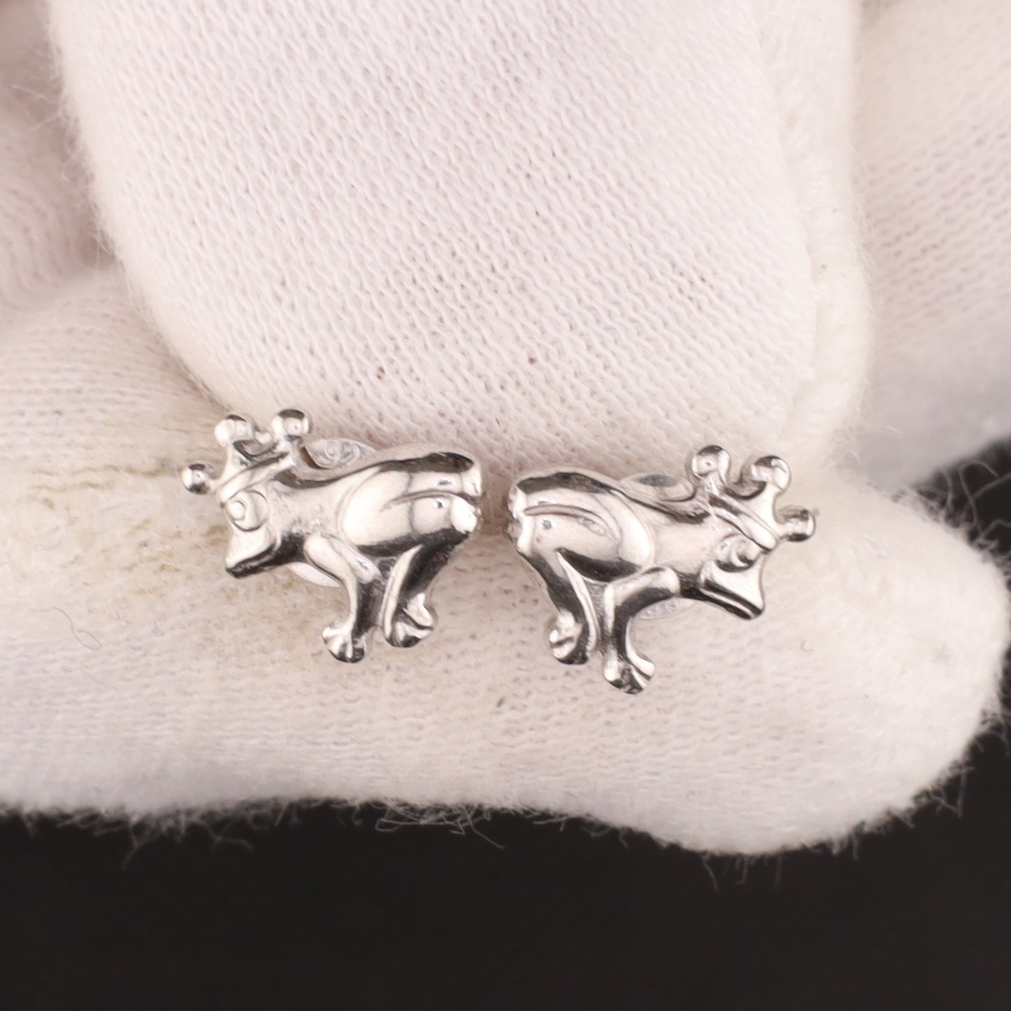 Ohrstecker Blatt rose. Zirkonia