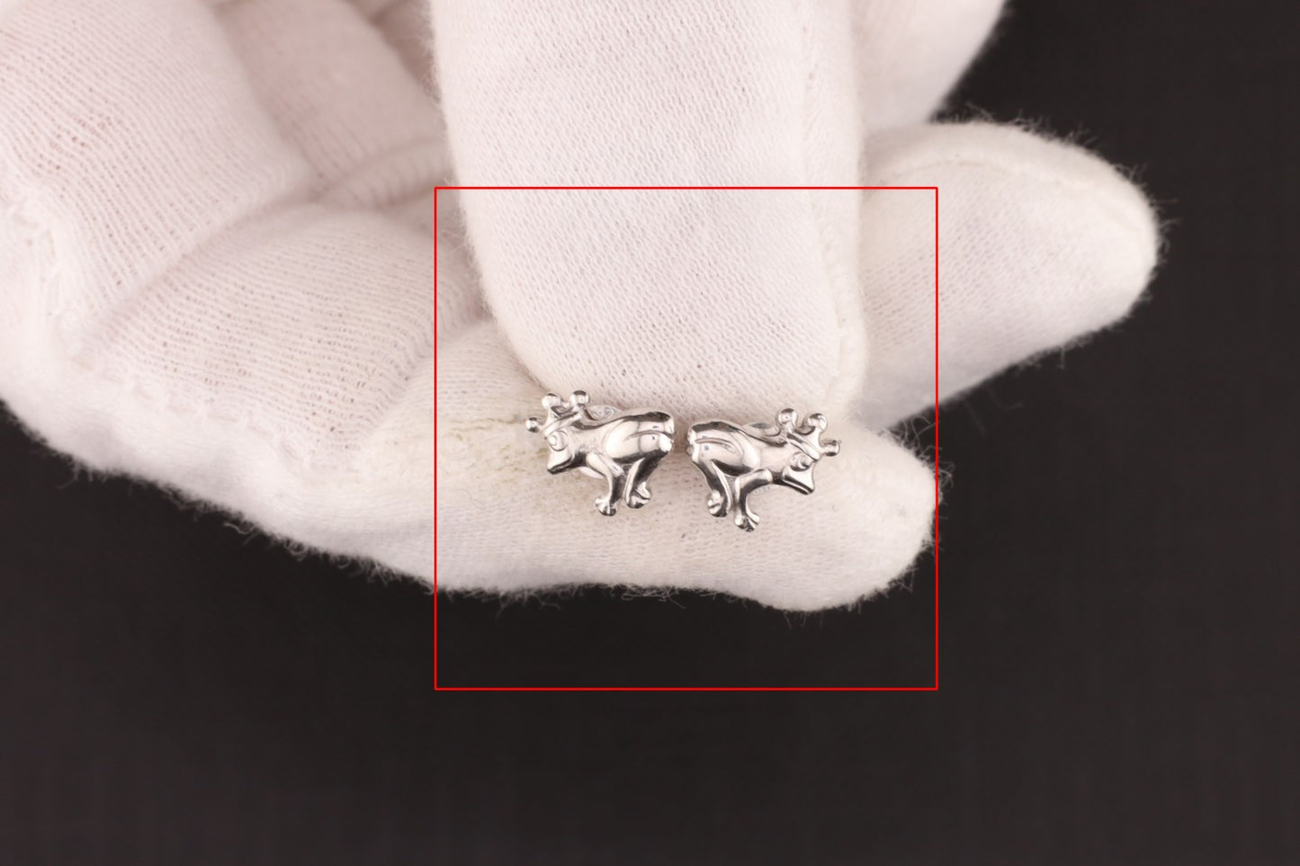 Ohrstecker Blatt rose. Zirkonia