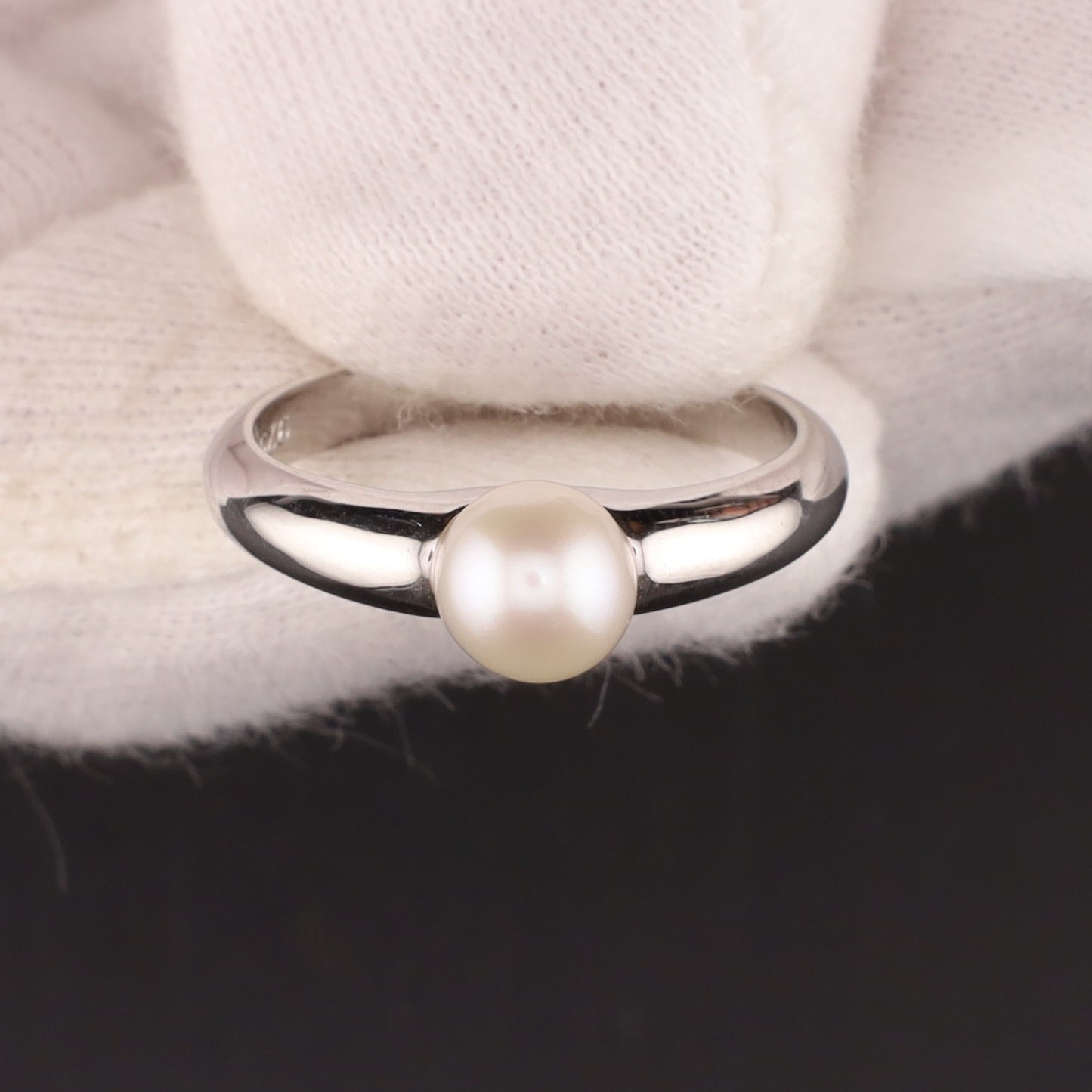 Ring mit Perle - Größe / Maß 54