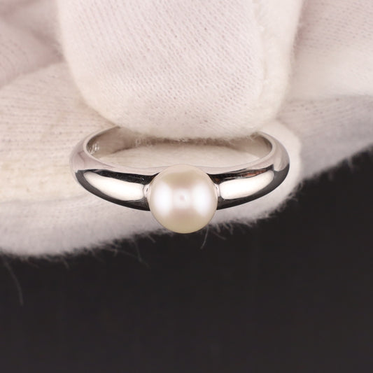 Ring mit Perle - Größe / Maß 54