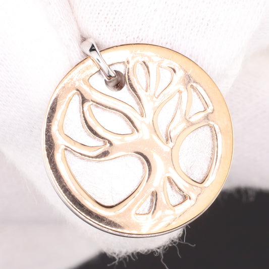 Anhänger Lebensbaum rose/silb