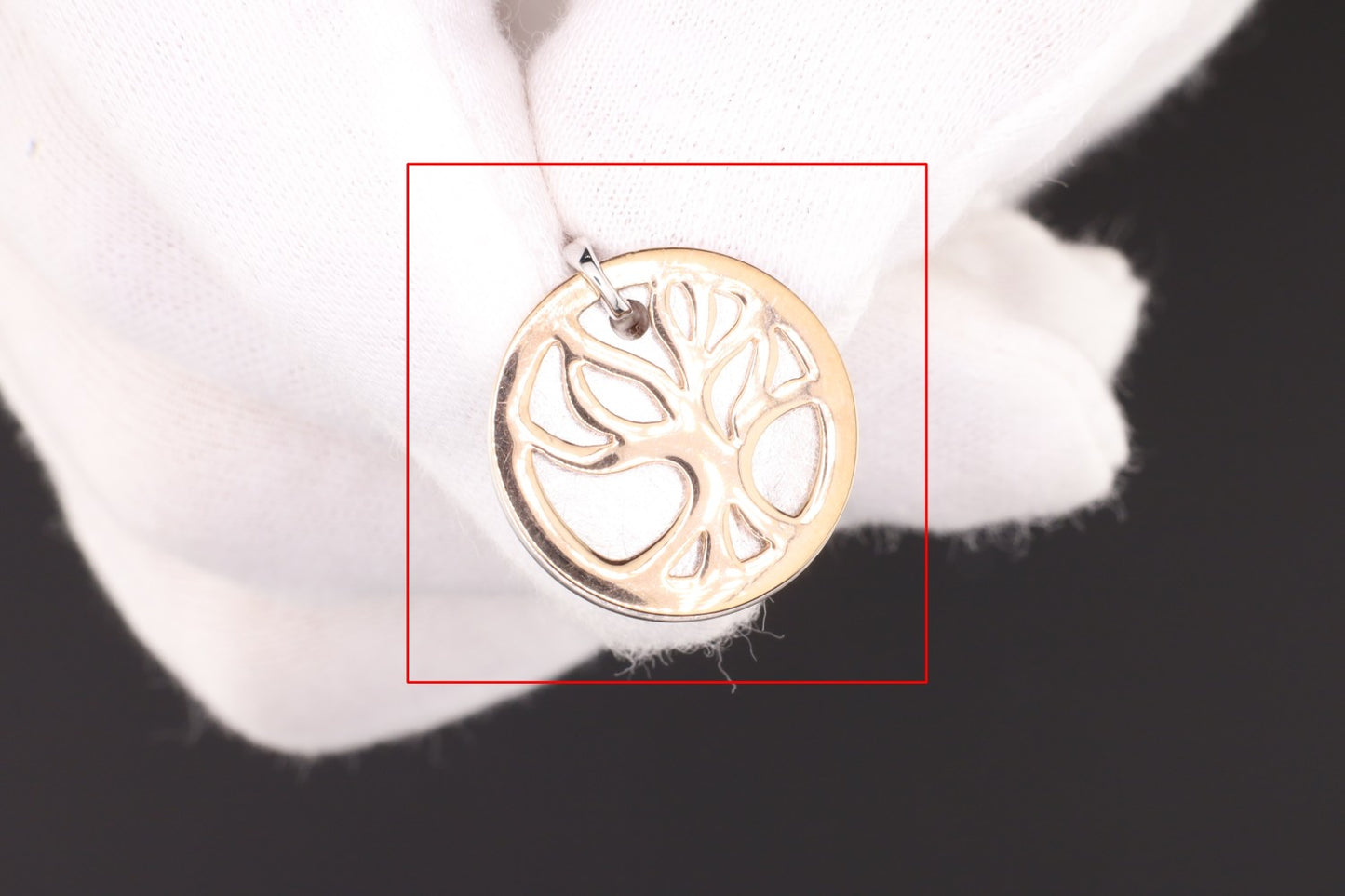 Anhänger Lebensbaum rose/silb