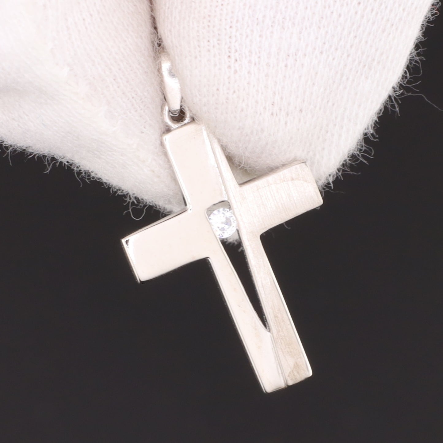 Anhänger Kreuz Zirkonia